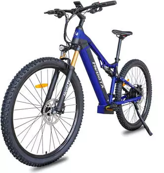 SMART AI 19,2Ah E Mountainbike 48v E-City Bike 27 Gange Citybike City eBike City & E-Hollandr&auml;der Blau