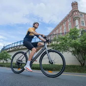 SMART AI DYU E Bike 27,5 Fahrrad Elektro mit 700 * 38C CST Tires 250w 25km/h Max Speed 7-Gang-Schaltung LCD Display Sitzh&ouml;he Verstellbar