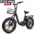 SMART AI 20*4.0Zoll LCD Fat Faltbar E- Bike E-Mountainbike 13Ah Bis 100Km SHIMANO 7 25km/h E Klapprad mit Korb Klappräder