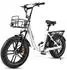 SMART AI E Bike Herren -Ebike mit 48V 13Ah Batterie E Bike 20 * 4.0 Zoll 7-Gang Getriebe mit LCD-Display E Bike 250W Motor weiß
