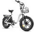 SMART AI E Bike Herren -Ebike mit 48V 13Ah Batterie E Bike 20 * 4.0 Zoll 7-Gang Getriebe mit LCD-Display E Bike 250W Motor weiß