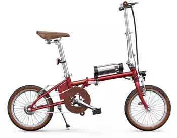 SMART AI 16" Klappbar 36V5.2Ah Pendeln Leichtes 14.5kg 2,5h laden Retro- f&uuml;r Damen Herren Cityr&auml;der Faltbar Rot