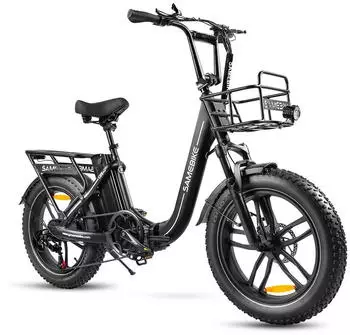 SMART AI E Bike Herren -Ebike Klapprad mit Korb 13Ah E Bike 20 *4.0 Zoll 7-Gang Getriebe mit LCD-Display City & E-Hollandr&auml;r