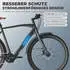 Fafrees E-bike 28 Zoll Herrenfahrrad Pedelec mit 9 Gang, Blau
