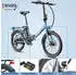Fafrees E-Bike 20 Zoll 36 V 16,75 Ah 603 Wh Citybike Klapprad 7 Gang, Blau