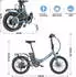 Fafrees E-Bike 20 Zoll 36 V 16,75 Ah 603 Wh Citybike Klapprad 7 Gang, Blau