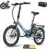 Fafrees E-Bike 20 Zoll 36 V 16,75 Ah 603 Wh Citybike Klapprad 7 Gang, Blau
