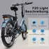 Fafrees E-Bike 20 Zoll 36 V 16,75 Ah 603 Wh Citybike Klapprad 7 Gang, Blau