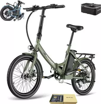 Fafrees E-Bike 20 Zoll 36 V 16,75 Ah 603 Wh Pedelec Klapprad 7 Gang schwarz