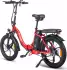 Fafrees Elektrofahrrad 36 V 16 Ah 576 Wh E-bike klapprad 20 zoll 7 Gang, Rot
