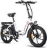 Fafrees E-bike klapprad 20 zoll 36 V 16 Ah 576 Wh Pedelec 7 Gang, Weiß