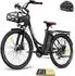 Fafrees Elektrofahrrad 36 V 20,3 Ah 730,8 Wh City E-Bike 26 Zoll Unisexfahrrad 7 Gang, Schwarz