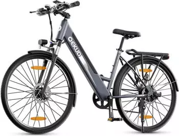 Fafrees Qekud E-Bike für Männer/Frauen Rahmen 18 Zoll Aluminium Rad 26“ grau