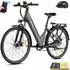 Fafrees City Elektrofahrrad 36 V 14,5 Ah 522 Wh 27,5 Zoll 7 Gang Grau