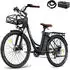 Fafrees E bike 26 Zoll 36 V 20,3 Ah 730,8 Wh City e-bikes 7 Gang, Schwarz