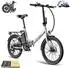 Fafrees E-Bike klapprad 20 Zoll Pedelec 7 Gang, Weiß