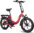 Fafrees E-bike klapprad 20 Zoll 36 V 16 Ah 576 Wh Citybike 7 Gang, Rot