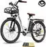 Fafrees E-Bike 26 Zoll 36 V 20,3 Ah 730,8 Wh Citybike 7 Gang, Weiß