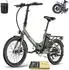 Fafrees E-Bike 20 Zoll 36 V 16,75 Ah 603 Wh Pedelec Klapprad 7 Gang, Grün