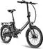 Fafrees 20 Zoll E-Bike 36 V 16,75 Ah 603 Wh Pedelec klapprad 7 Gang, Schwarz