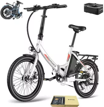 Fafrees 20 Zoll E-Bike 36 V 16,75 Ah 603 Wh Pedelec klapprad 7 Gang, Wei&szlig;
