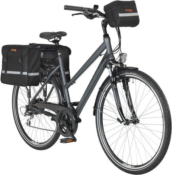 Prophete E-Bike Trekking »Entdecker e900«, 28 Zoll, 24 Gang, Heckmotor, 374,4 Wh schwarz