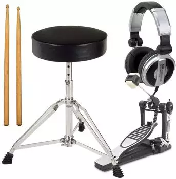 XDRUM E-Drum Accessory Pack Pro Fußmaschine, Sticks, Hocker, Kopfhörer (00032038)