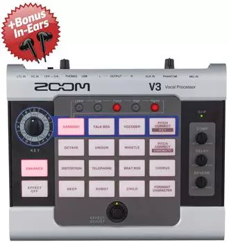 Zoom V3 Vocal Processor Gesangs-Effektgerät (v3-af33-pr)