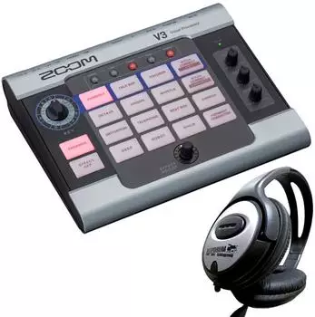 Zoom V3 Vocal Processor Effektgerät mit Kopfhörer (v3-kh)