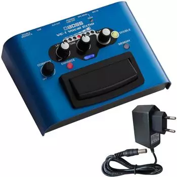 Boss VE-1 Vocal-Echo Effektgerät mit Netzteil (ve-1-9v)