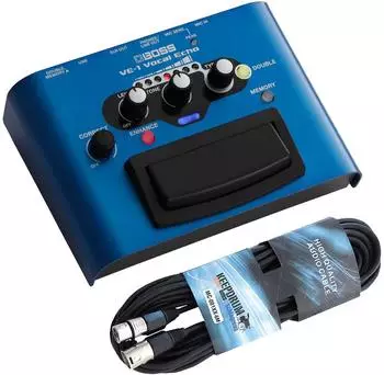 Boss VE-1 Vocal-Echo Effektgerät mit XLR-Kabel (ve-1-xlr)