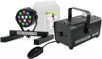 Showlite SN-400 Nebelmaschinen DJ Set XL mit RGBW Spot und 5l Fluid (00072122)