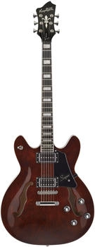 Hagstrom Justin York Super Viking Transparent Brown Halbakustisch