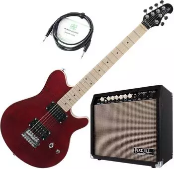 Rocktile Pro MM150-TR E-Gitarren-Verstärker-Set, Ahorn-Griffbrett, 30W, Transparent Red (00065993)