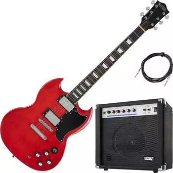 Rocktile Pro S-Red E-Gitarre Heritage Cherry Set mit Verstärker (00105017)