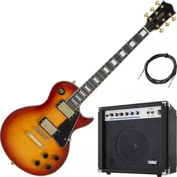 Rocktile Pro L-200OHB E-Gitarre Single Cut Orange Honey Burst Set mit 60W Verstärker (00105018)