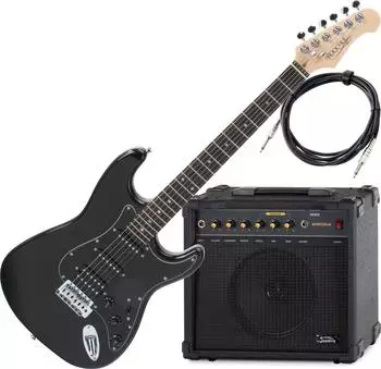 Rocktile Pro ST60-BK E-Gitarren-Set All Black, Combo-Verstärker & Kabel (00105048)