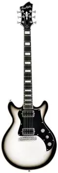 Hagstrom Megin Double Cutaway E-Gitarre, Aged Grey Burst (Megin-102)