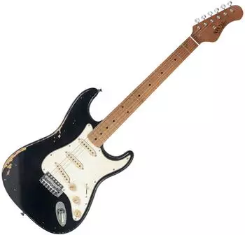 Rocktile Vinstage ST-RMBK E-Gitarre Relic Aged-Style, schwarz (00079904)