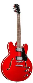 Jack & Danny SH-1 II Halbakustik Gitarre, rot (GIT0062105-001)