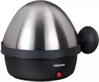 Tristar EK-3076 Eierkocher mit Messbecher, Kontrollleuchte Edelstahl, Schwarz