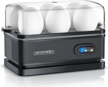 Arendo Eierkocher f&uuml;r 6 Eier 400 Watt, Schwarz 305915