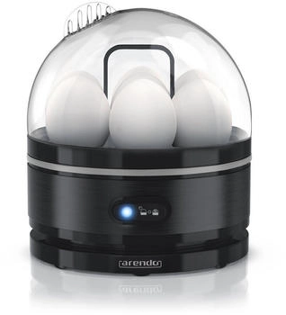 Arendo Eierkocher Edelstahl, 400 W, Warmhaltefunktion, Härtegrad einstellbar, für 7 Eier Schwarz