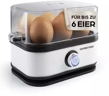 GOURMETmaxx Eierkocher f&uuml;r 6 Eier wei&szlig; 400W 15658
