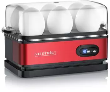 Arendo Eierkocher 6-fach Edelstahl 400W - 307179 rot