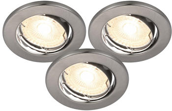 Nordlux Canis 3er-Pack GU10 LED Einbauleuchte 3x3.7W warmweiß, schwenkbarer Downlight