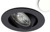 ISOLED LED Einbauleuchte Slim68 schwarz, rund, 9W, neutralweiß, dimmbar