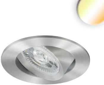 ISOLED LED Einbauleuchte Sunset Slim68 Alu, rund, 9W, 1800-2800K, Dimm-to-warm