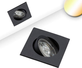 ISOLED LED Einbauleuchte Sunset Slim68 schwarz, eckig, 9W, 1800-2800K, Dimm-to-warm