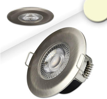 ISOLED LED Einbaustrahler PC68 IP44, brushed, 5W, 38°, warmweiß, 3 Stufen dimmbar